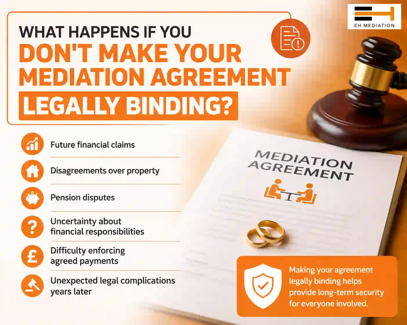 What Happens If You Don't Make Your Mediation Agreement Legally Binding Bishop Auckland?
